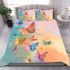 Colorful illustration of butterflies bedding set