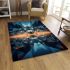 Complex diamond formation creating mirrored reflections area rugs carpet