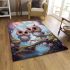 Contemplative owls by the river area rugs carpet