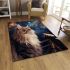 Cosmic cat contemplation area rugs carpet