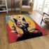 Curious cat in colorful surreality area rugs carpet