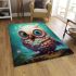 Curious forest owl area rugs carpet