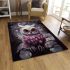 Curious owl and pink balloon area rugs carpet
