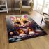 Curious tiger cub dreams area rugs carpet