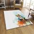 Cute adorable cartoon red eyed tree frog area rugs carpet