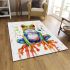 Cute adorable red eyed tree frog sitting on its hind legs area rugs carpet