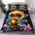 Cute baby bee with flowers bedding set