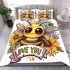 Cute baby bumblebee character bedding set