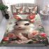 Cute baby bunny with big eyes bedding set