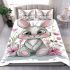 Cute baby bunny with big eyes bedding set