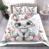 Cute baby bunny with big eyes bedding set