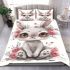 Cute baby bunny with big eyes bedding set