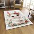 Cute baby bunny with big eyes area rugs carpet