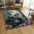 Cute baby panda eating bamboo area rugs carpet