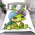 Cute baby turtle cartoon bedding set