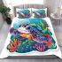 Cute baby turtle in the ocean bedding set