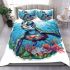 Cute baby turtle in the ocean bedding set