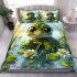 Cute baby turtle in the water bedding set