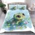 Cute baby turtle in the water bedding set