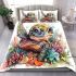 Cute baby turtle with big eyes bedding set
