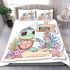 Cute baby turtle with big eyes sitting bedding set