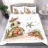 Cute baby turtle with big eyes sitting bedding set