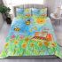 Cute bees and music notes and piano with the sun bedding set