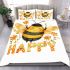 Cute bumblebee with flowers on its wings bedding set