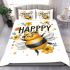 Cute bumblebee with flowers on its wings bedding set