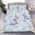 Cute bunny and flowers bedding set