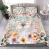 Cute butterfly surrounded by pastel flowers bedding set