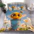 Cute cartoon baby bee bedding set