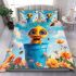 Cute cartoon baby bee bedding set