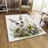 Cute cartoon baby bunny with big eyes sitting area rugs carpet