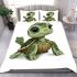 Cute cartoon baby sea turtle bedding set