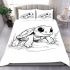 Cute cartoon baby turtle coloring bedding set