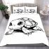 Cute cartoon baby turtle coloring bedding set