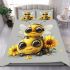 Cute cartoon bee is sitting on the head bedding set