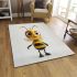 Cute cartoon bee smiling expression area rugs carpet