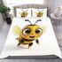 Cute cartoon bee with big eyes bedding set