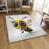 Cute cartoon bee with big eyes area rugs carpet