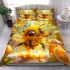 Cute cartoon bee with big eyes and wings bedding set