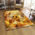 Cute cartoon bee with big eyes and wings area rugs carpet