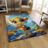 Cute cartoon bee with big eyes holding a heart shaped honey area rugs carpet