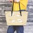 Cute cartoon bunny pattern leather tote bag