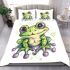 Cute cartoon frog bedding set