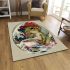 Cute cartoon frog eating ramen area rugs carpet