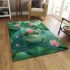 Cute cartoon frog in the water area rugs carpet