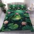 Cute cartoon frog in the water bedding set