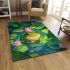 Cute cartoon frog in the water area rugs carpet